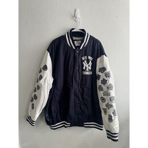 New‎ York Yankees Patches World Series Champions 4XL Baseball Jacket Navy